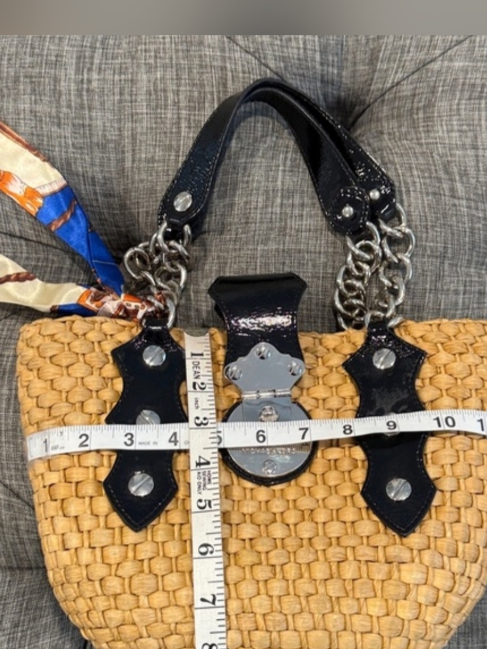 Michael Kors Santorini Natural Straw Tote - Picture 15 of 16